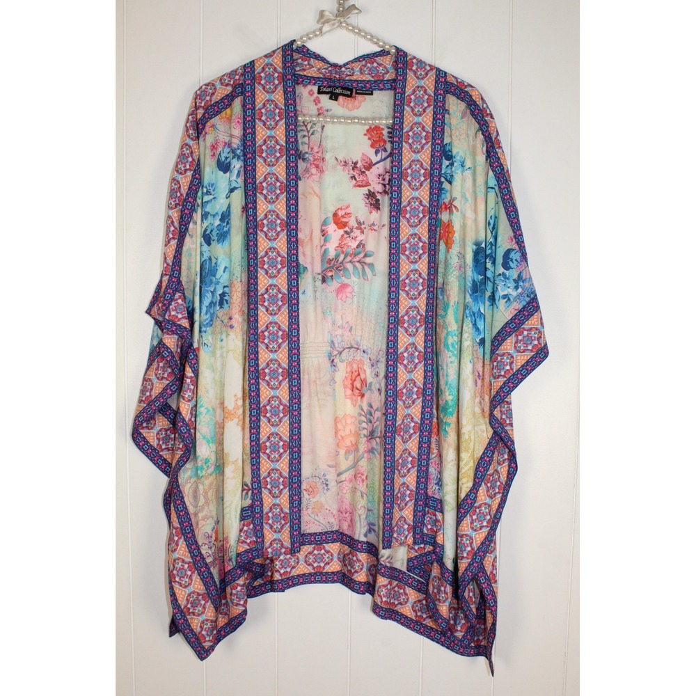 Tolani Collection Raelyn Cropped Boho Cottagecore Kimono Size Large‎